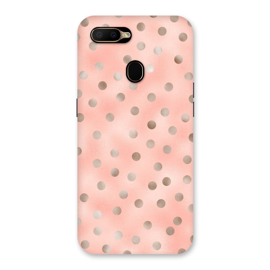 RoseGold Polka Dots Back Case for Oppo A5s