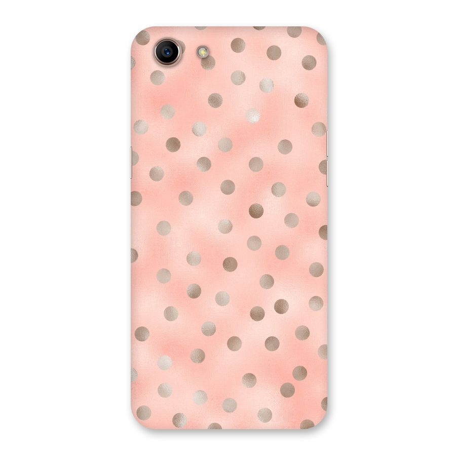 RoseGold Polka Dots Back Case for Oppo A83 (2018)