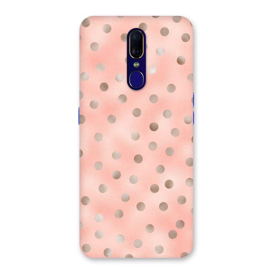 RoseGold Polka Dots Back Case for Oppo A9