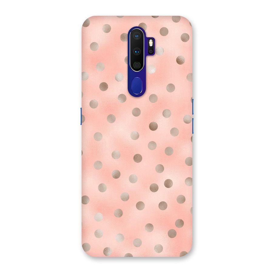 RoseGold Polka Dots Back Case for Oppo A9 (2020)