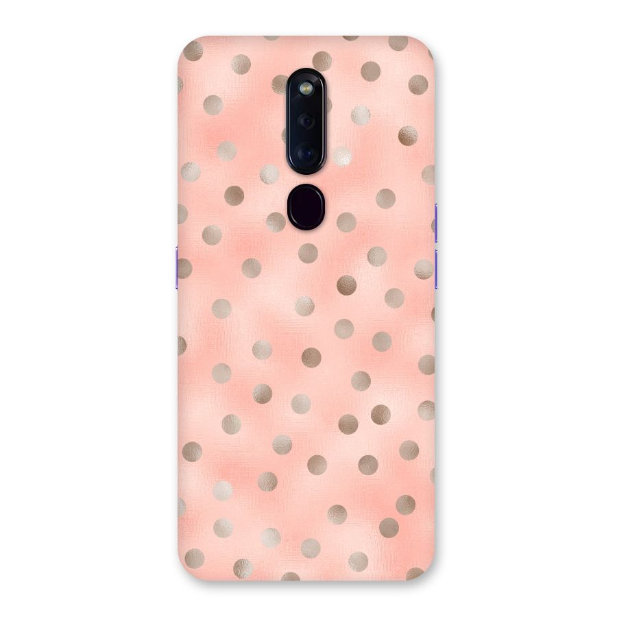 RoseGold Polka Dots Back Case for Oppo F11 Pro