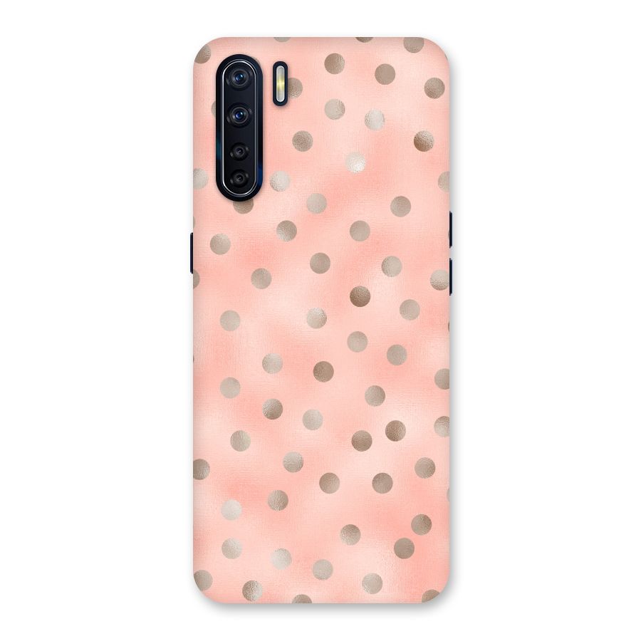 RoseGold Polka Dots Back Case for Oppo F15
