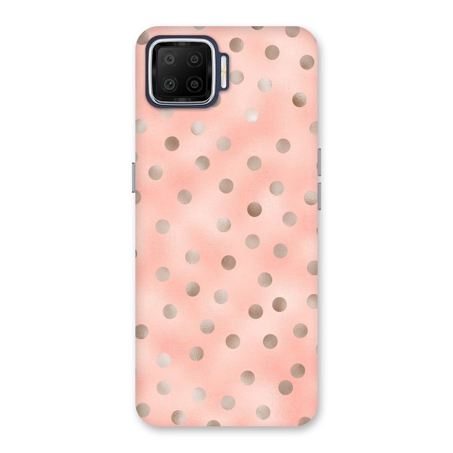 RoseGold Polka Dots Back Case for Oppo F17