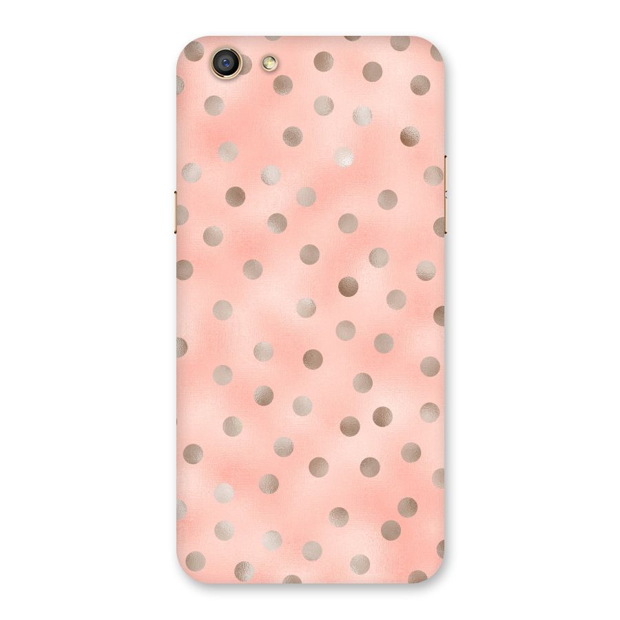 RoseGold Polka Dots Back Case for Oppo F3