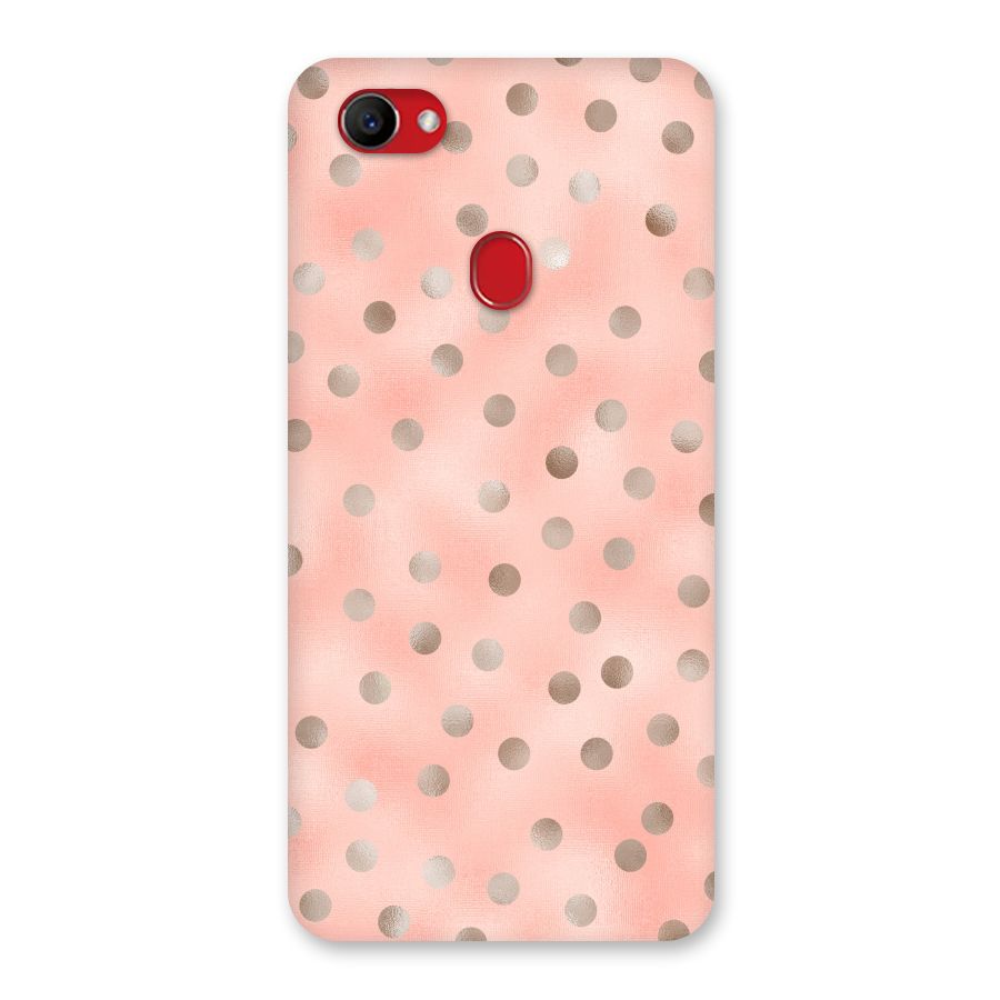 RoseGold Polka Dots Back Case for Oppo F7