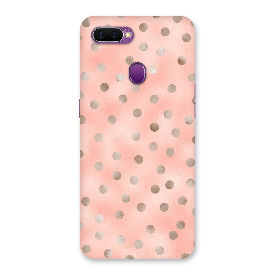 RoseGold Polka Dots Back Case for Oppo F9
