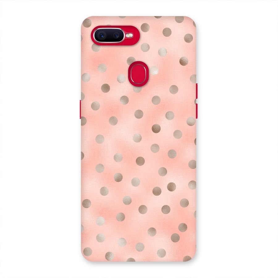 RoseGold Polka Dots Back Case for Oppo F9 Pro