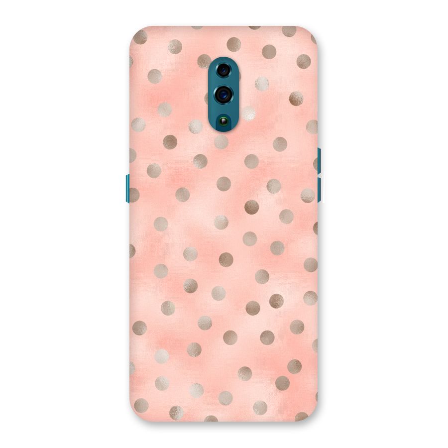 RoseGold Polka Dots Back Case for Oppo Reno