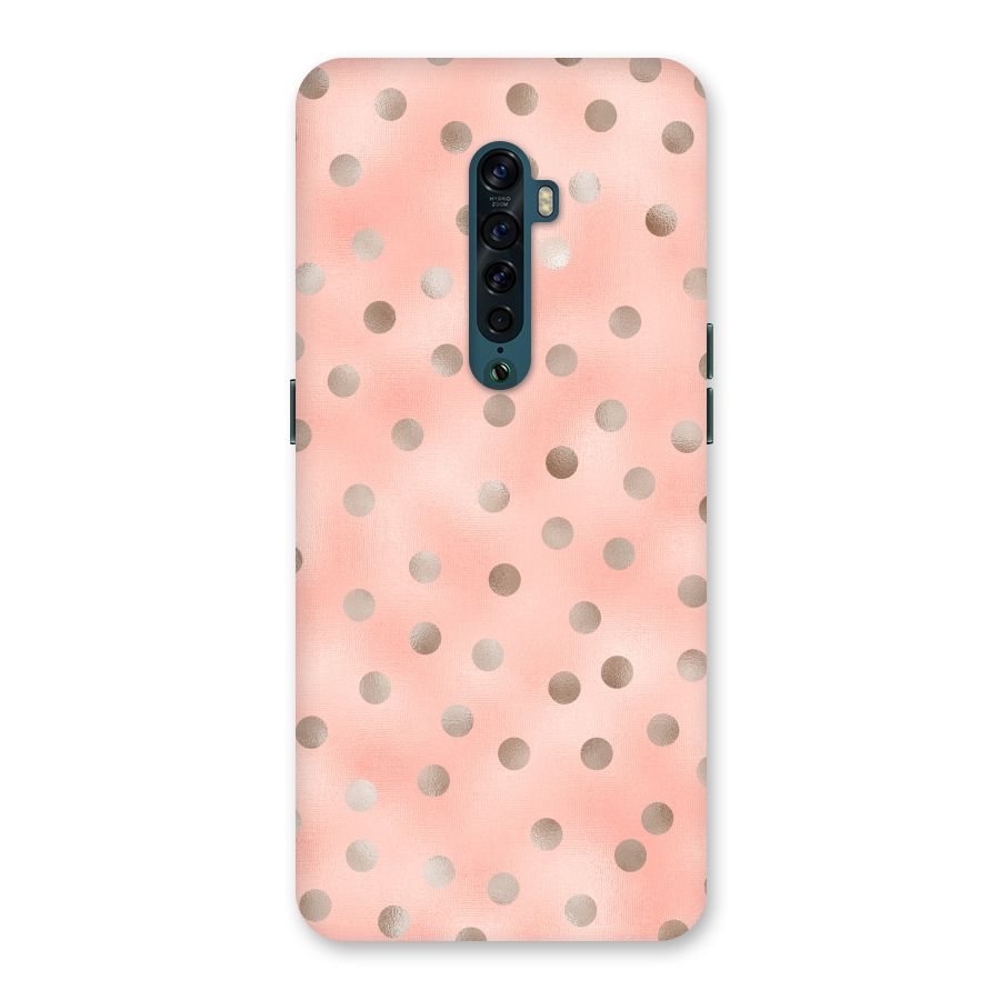 RoseGold Polka Dots Back Case for Oppo Reno2