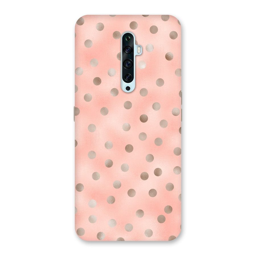 RoseGold Polka Dots Back Case for Oppo Reno2 F