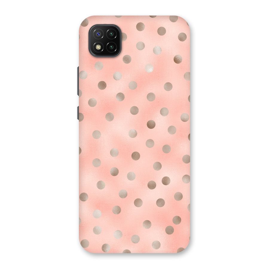 RoseGold Polka Dots Back Case for Poco C3
