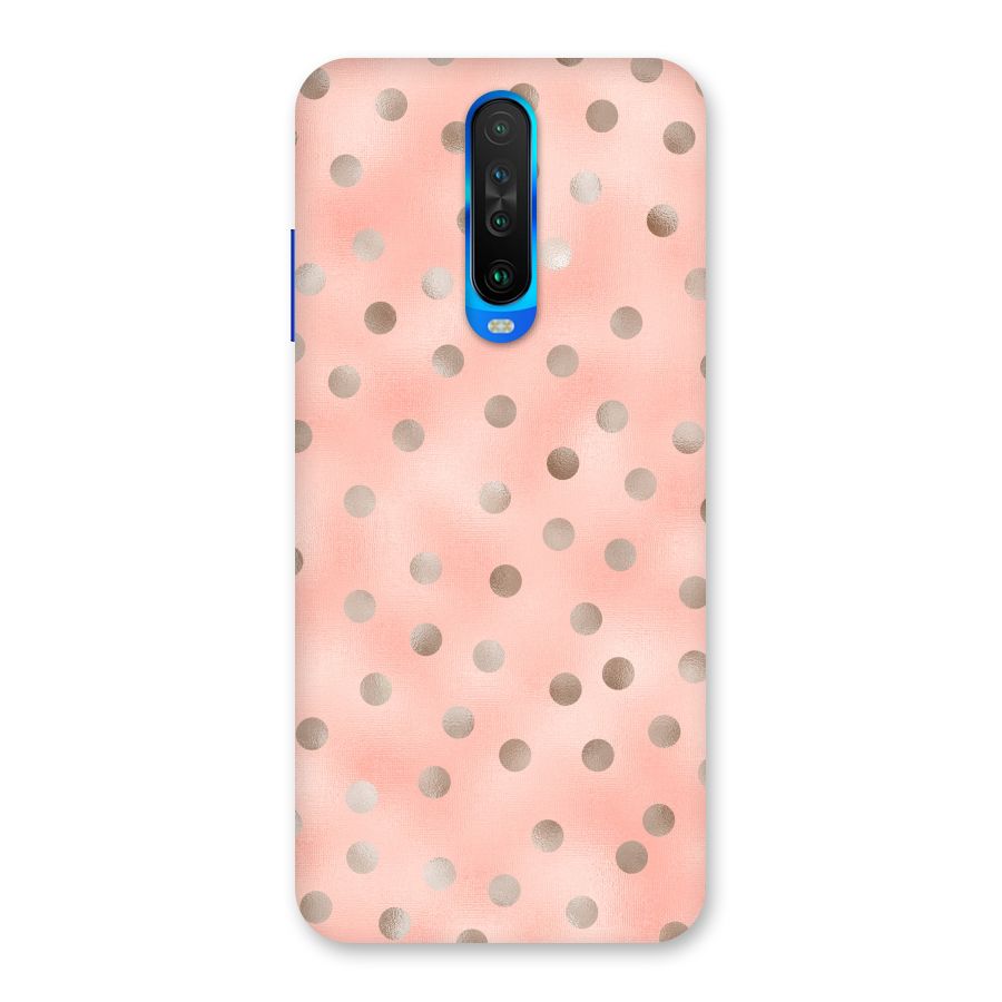 RoseGold Polka Dots Back Case for Poco X2