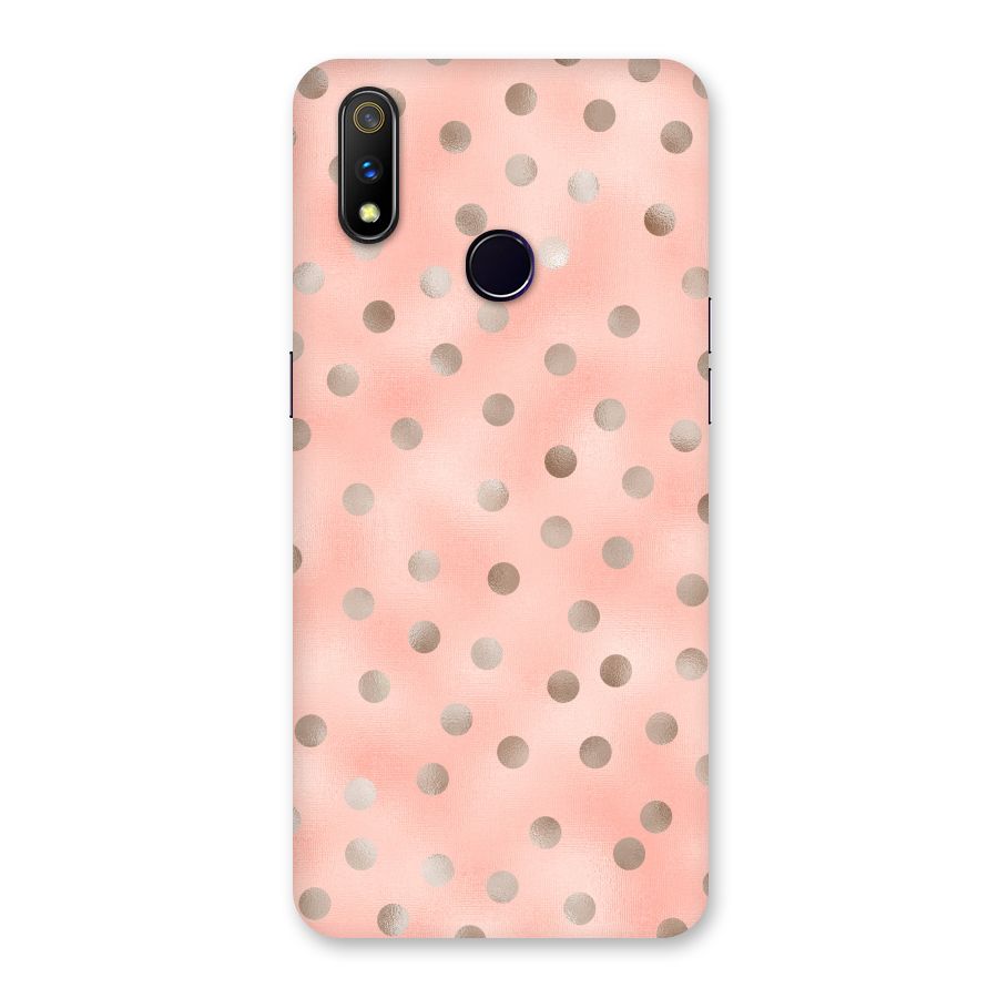 RoseGold Polka Dots Back Case for Realme 3 Pro