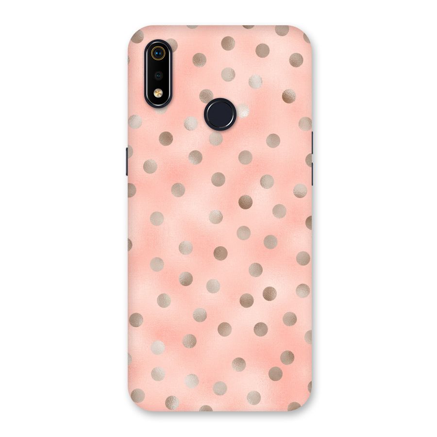 RoseGold Polka Dots Back Case for Realme 3i