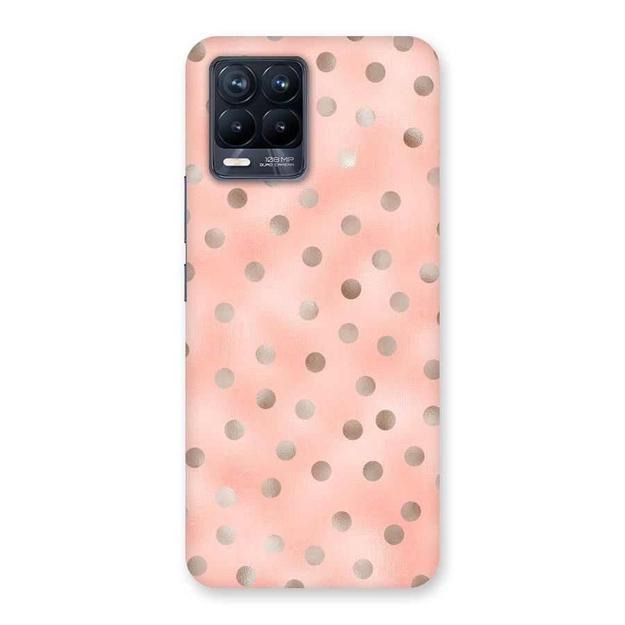 RoseGold Polka Dots Back Case for Realme 8 Pro