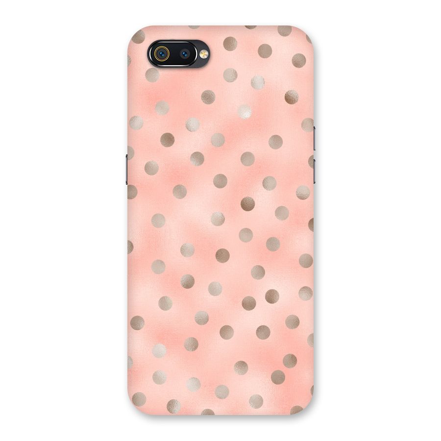 RoseGold Polka Dots Back Case for Realme C2