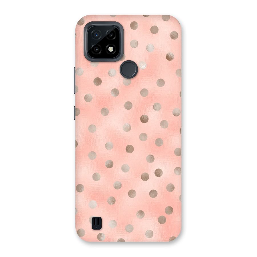 RoseGold Polka Dots Back Case for Realme C21