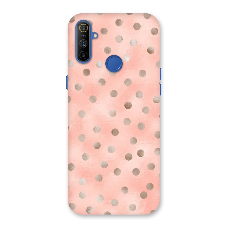 RoseGold Polka Dots Back Case for Realme Narzo 10A