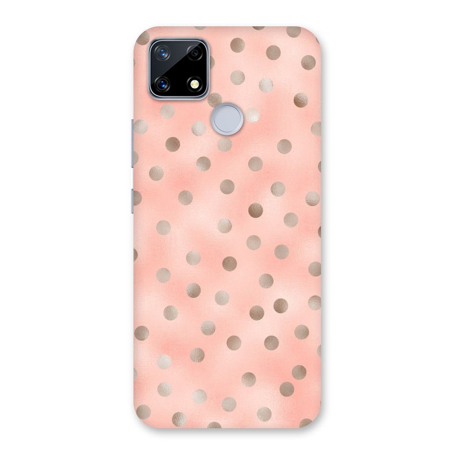 RoseGold Polka Dots Back Case for Realme Narzo 20