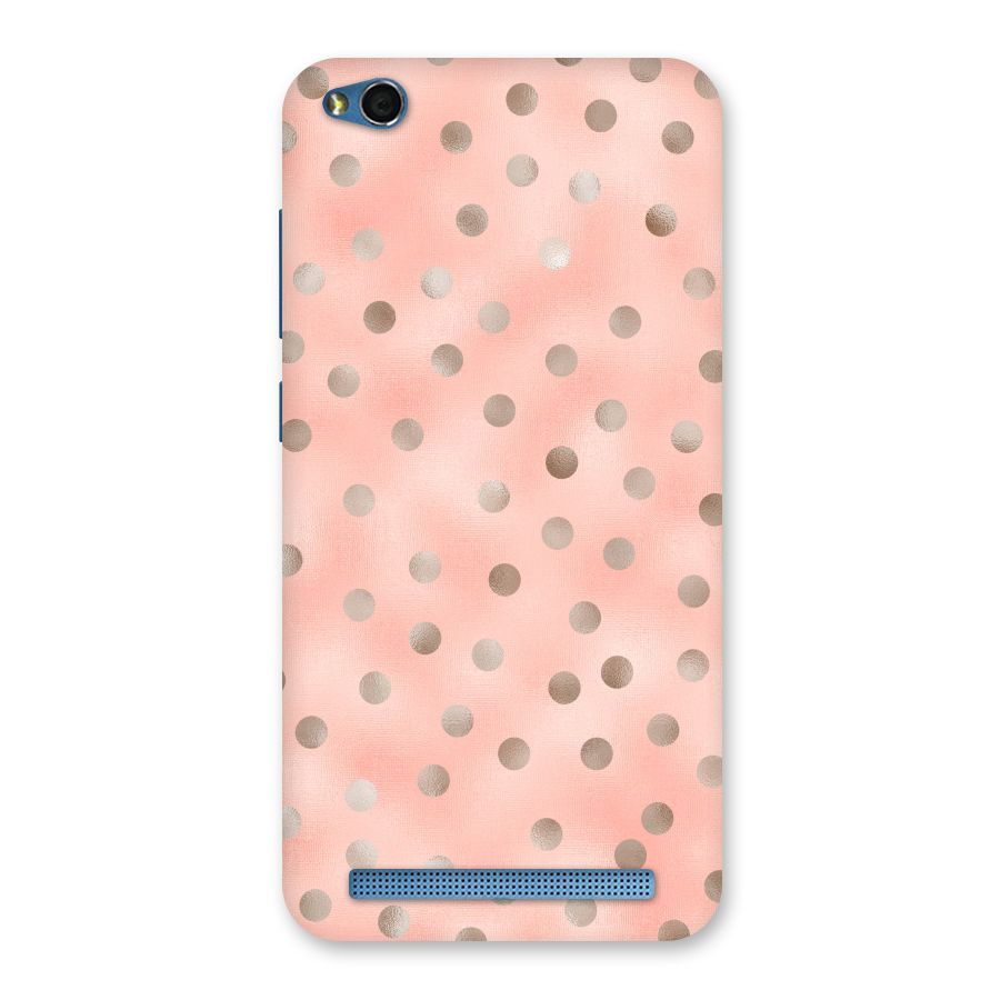 RoseGold Polka Dots Back Case for Redmi 5A
