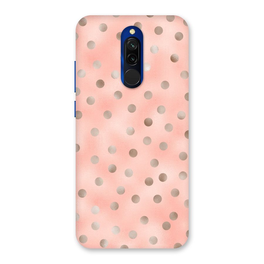 RoseGold Polka Dots Back Case for Redmi 8