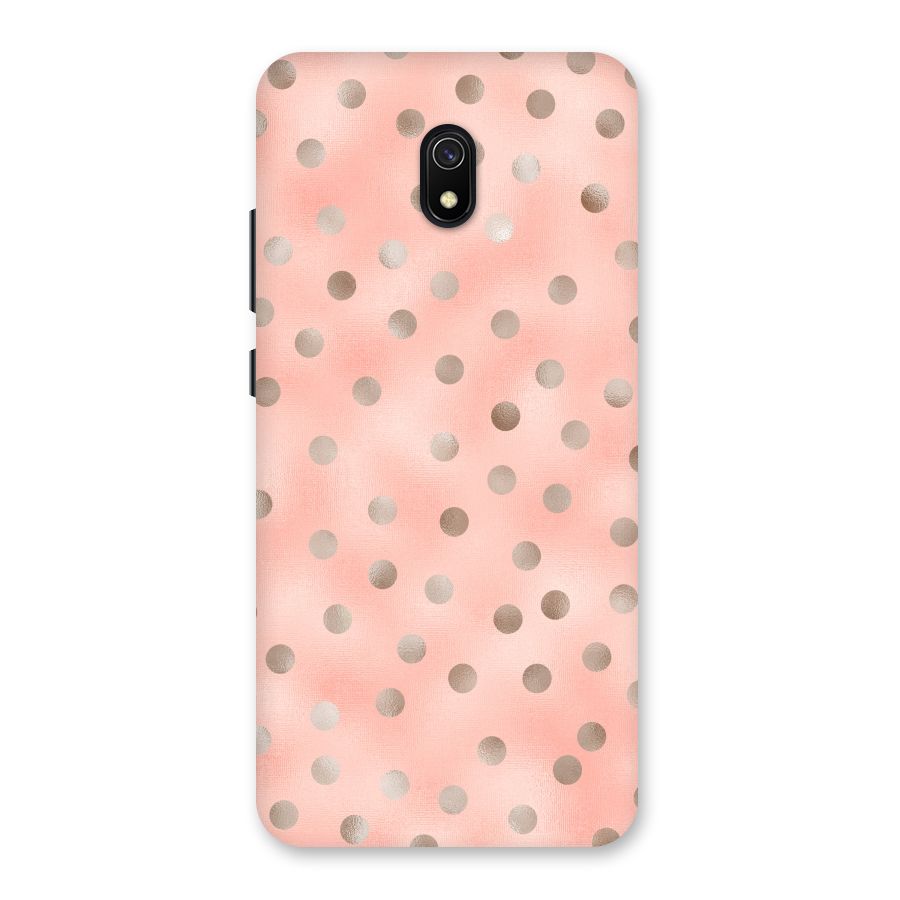 RoseGold Polka Dots Back Case for Redmi 8A