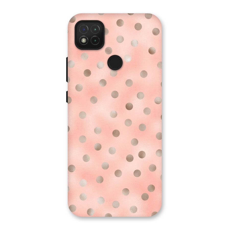 RoseGold Polka Dots Back Case for Redmi 9