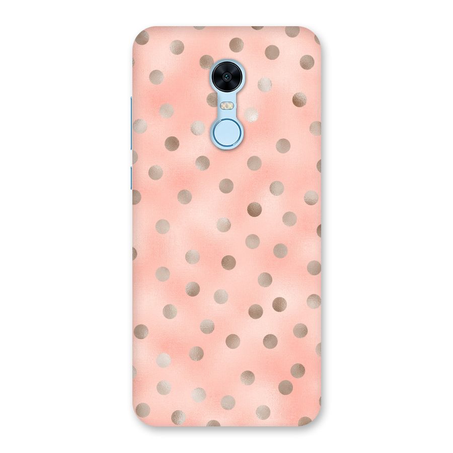 RoseGold Polka Dots Back Case for Redmi Note 5