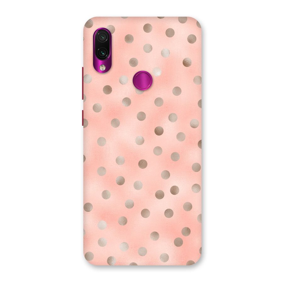 RoseGold Polka Dots Back Case for Redmi Note 7 Pro