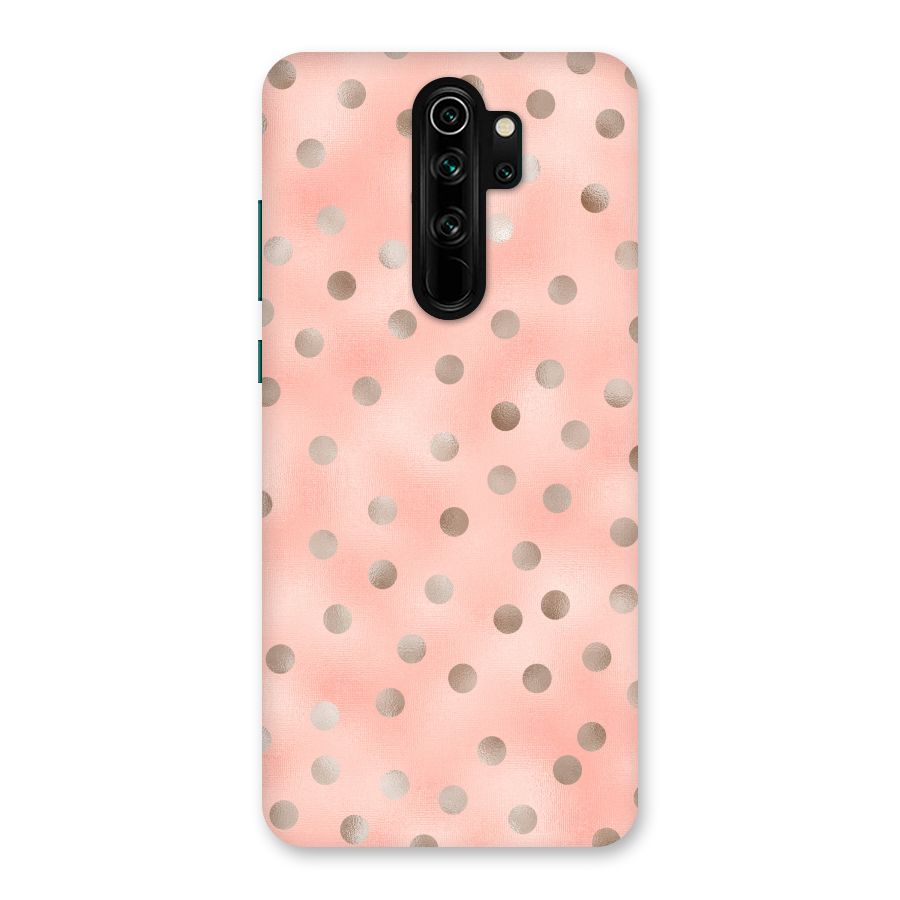 RoseGold Polka Dots Back Case for Redmi Note 8 Pro