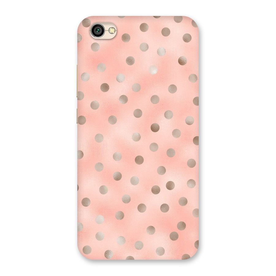 RoseGold Polka Dots Back Case for Redmi Y1 Lite