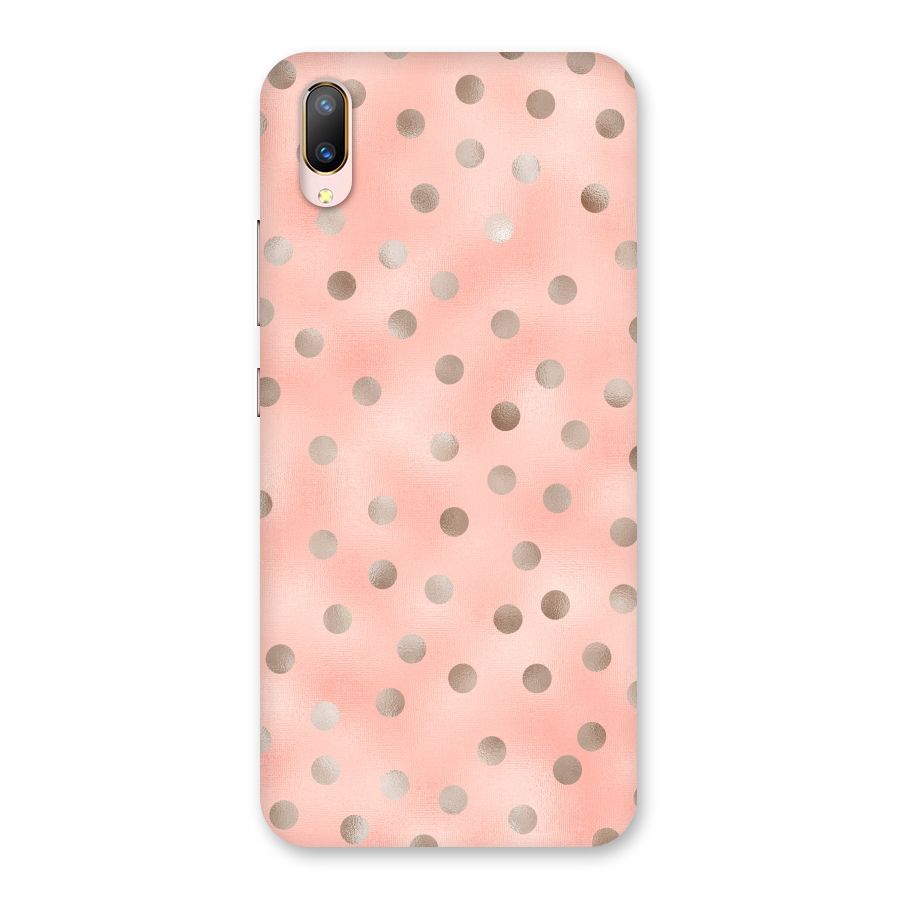 RoseGold Polka Dots Back Case for Vivo V11 Pro