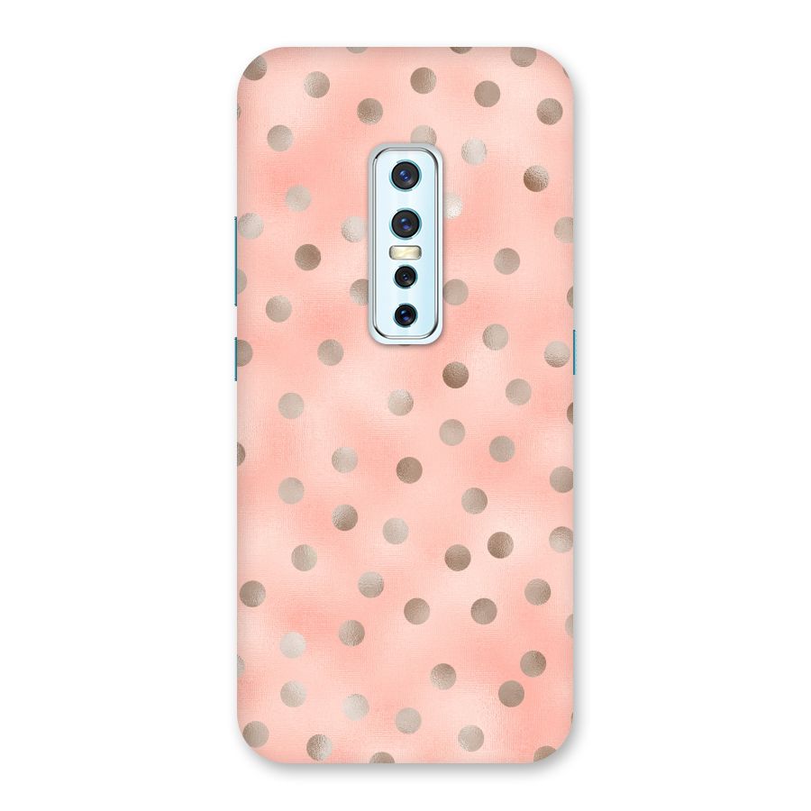 RoseGold Polka Dots Back Case for Vivo V17 Pro
