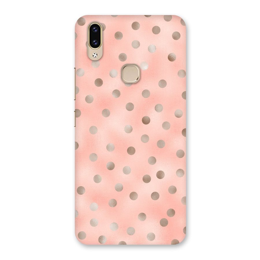 RoseGold Polka Dots Back Case for Vivo V9 Youth