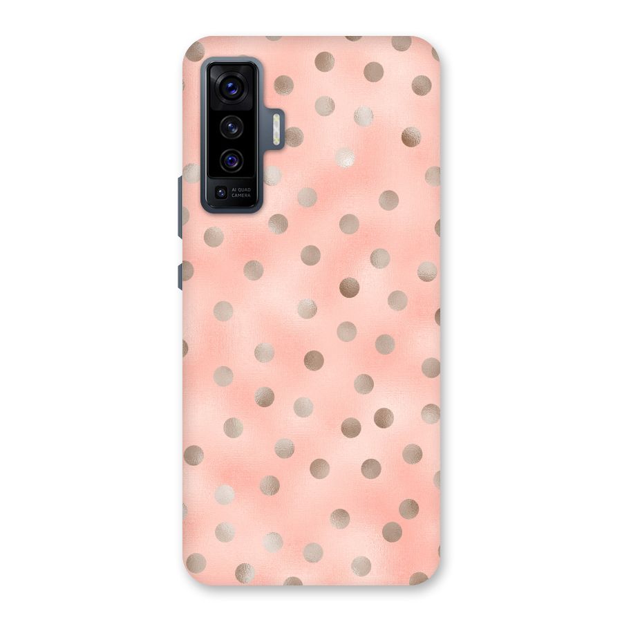 RoseGold Polka Dots Back Case for Vivo X50