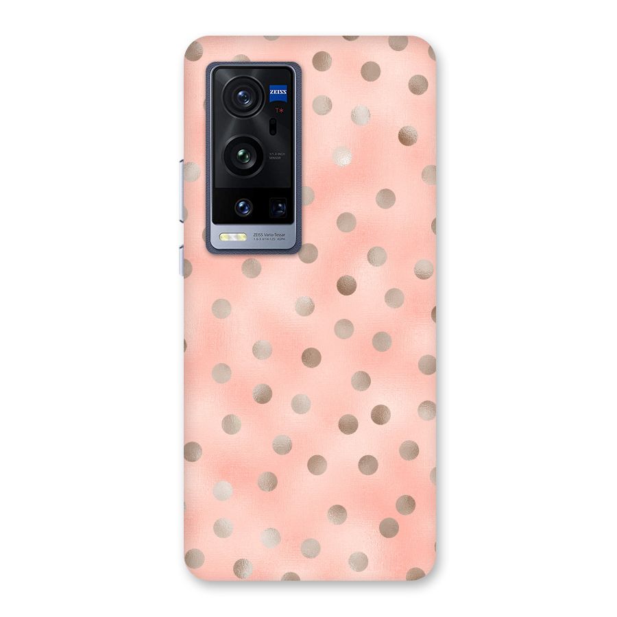 RoseGold Polka Dots Back Case for Vivo X60 Pro Plus