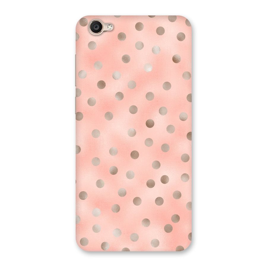 RoseGold Polka Dots Back Case for Vivo Y55