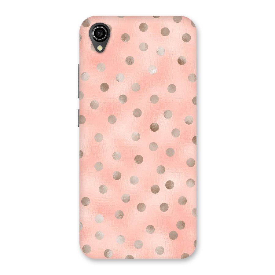RoseGold Polka Dots Back Case for Vivo Y90