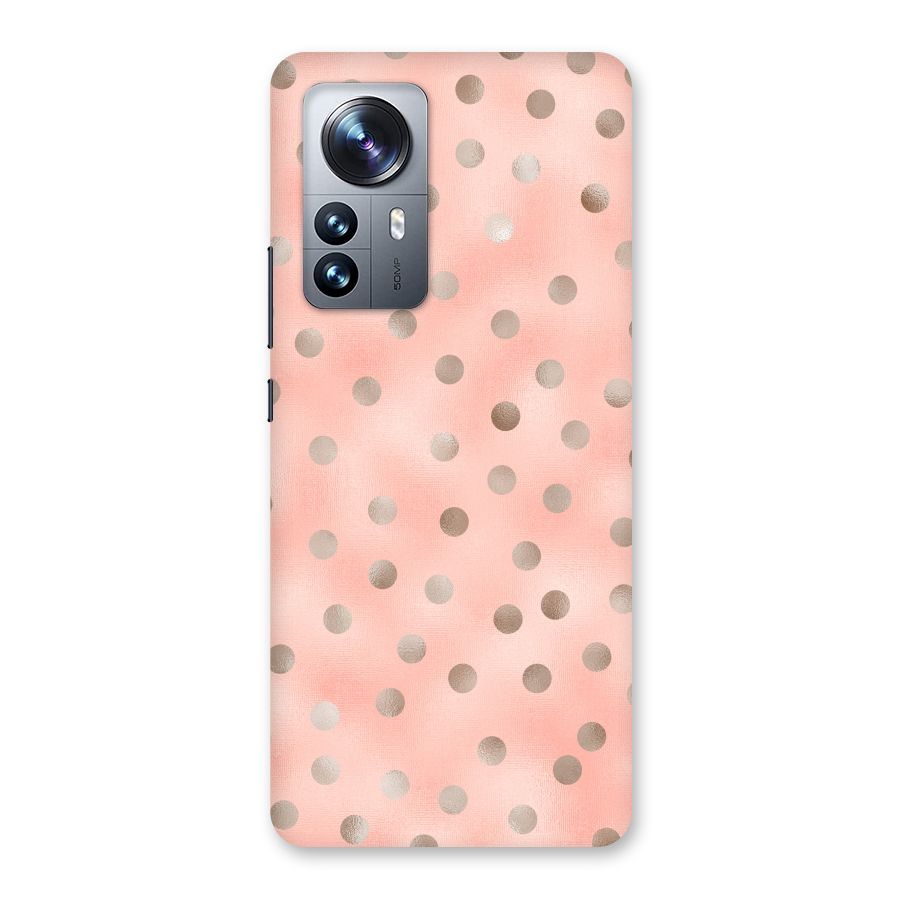 RoseGold Polka Dots Back Case for Xiaomi 12 Pro