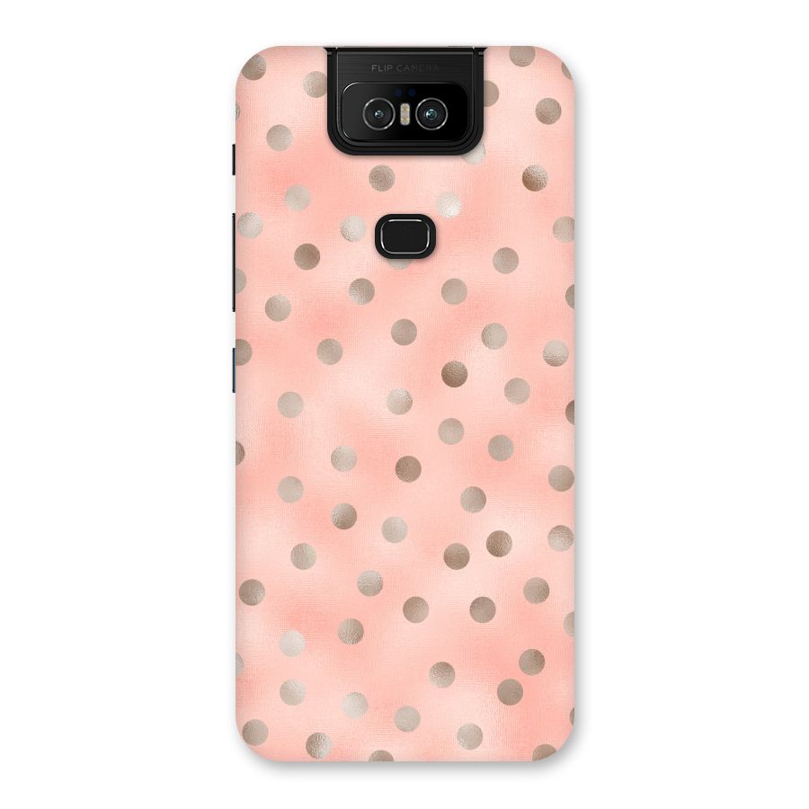 RoseGold Polka Dots Back Case for Zenfone 6z