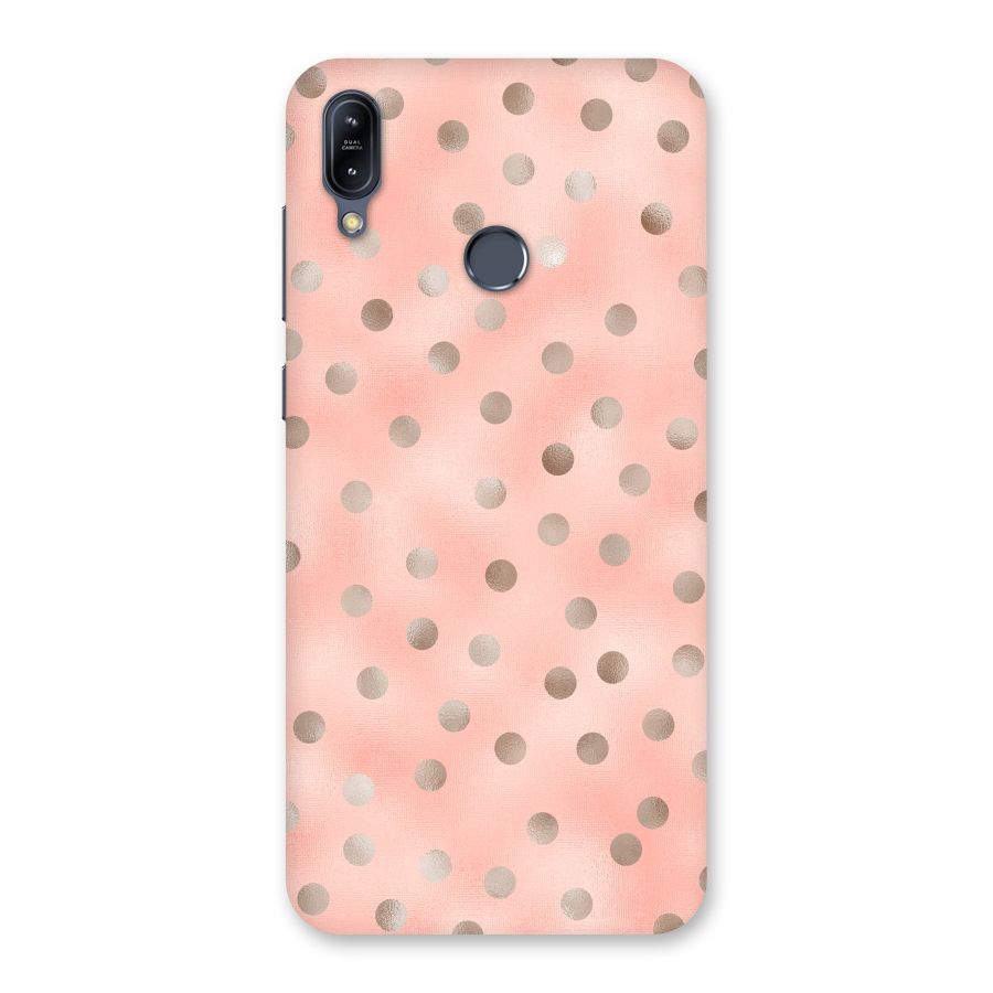 RoseGold Polka Dots Back Case for Zenfone Max M2