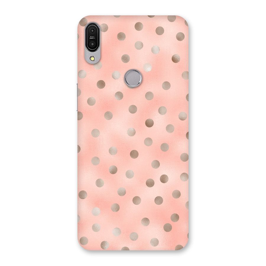 RoseGold Polka Dots Back Case for Zenfone Max Pro M1