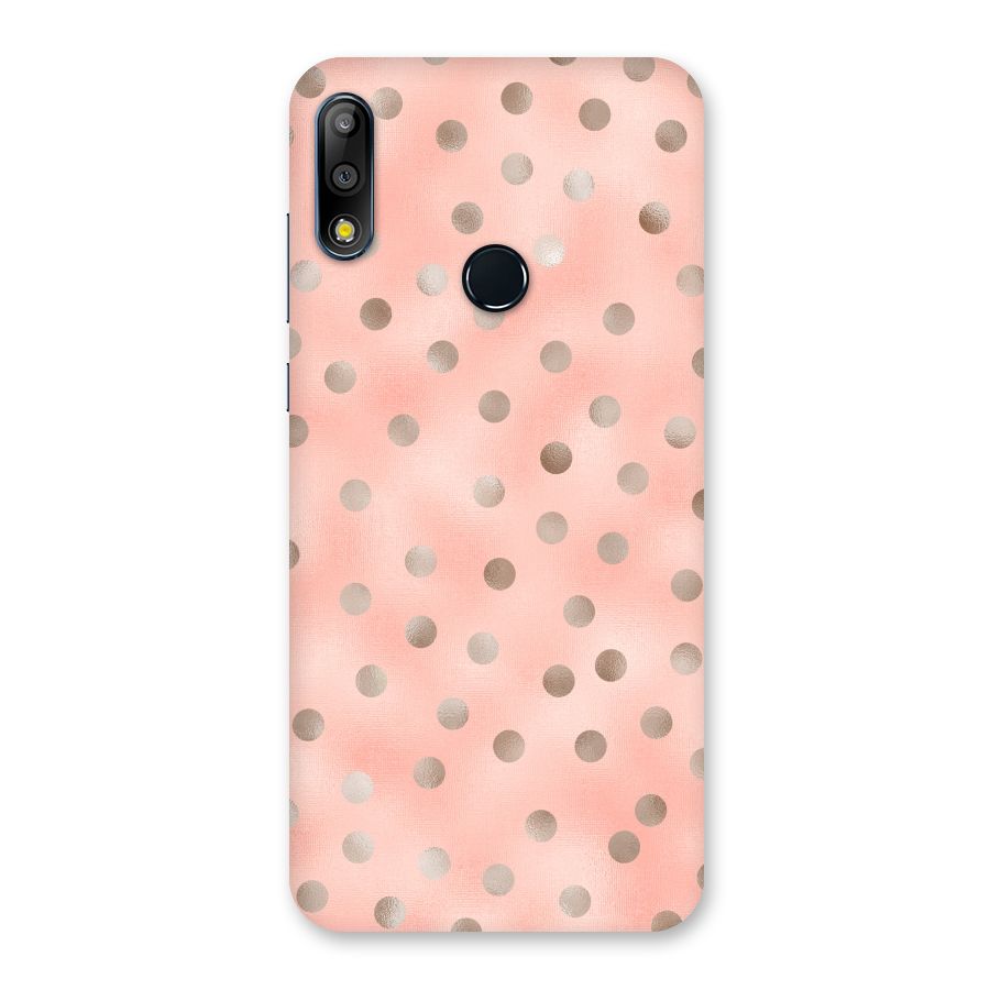 RoseGold Polka Dots Back Case for Zenfone Max Pro M2