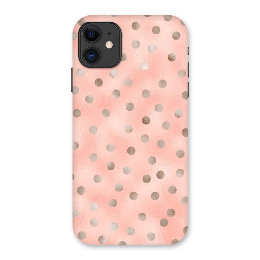 RoseGold Polka Dots Back Case for iPhone 11