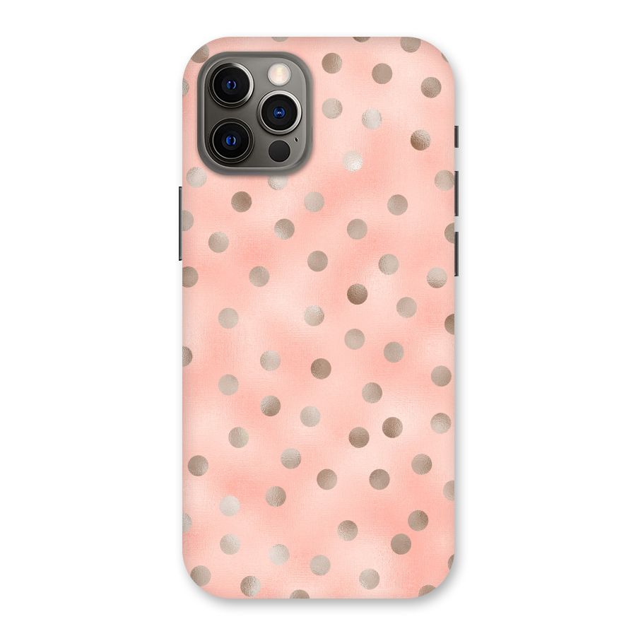 RoseGold Polka Dots Back Case for iPhone 12 Pro