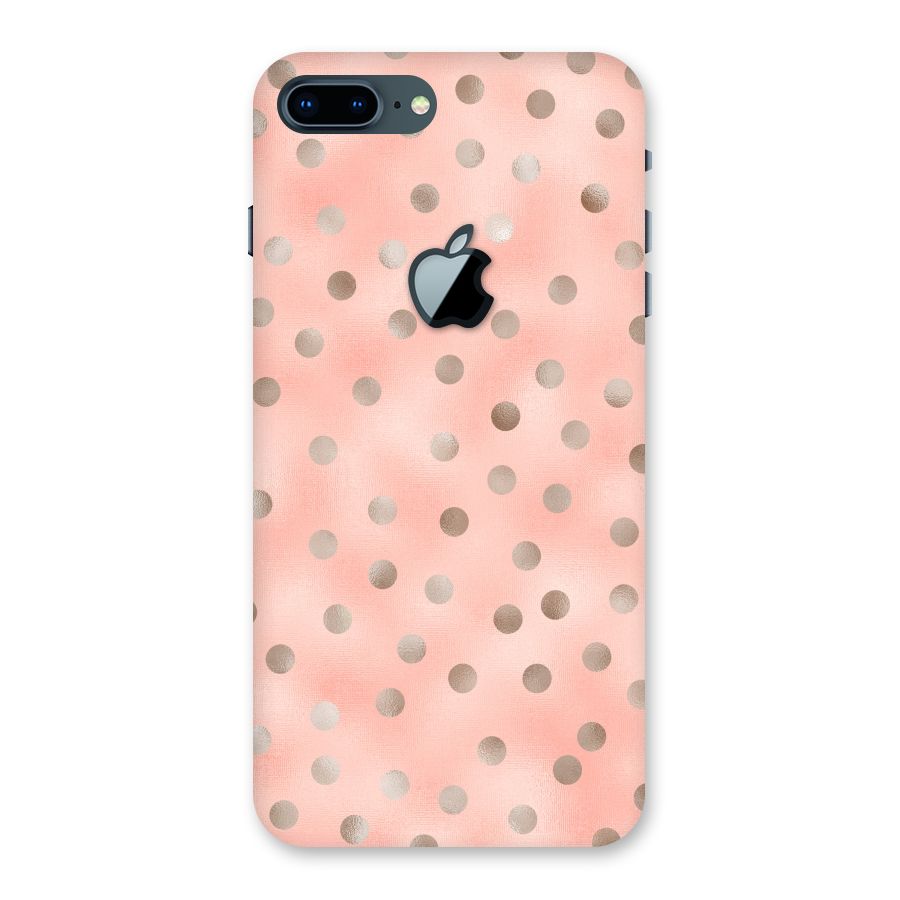RoseGold Polka Dots Back Case for iPhone 7 Plus Apple Cut