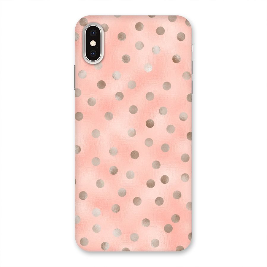 RoseGold Polka Dots Back Case for iPhone XS Max