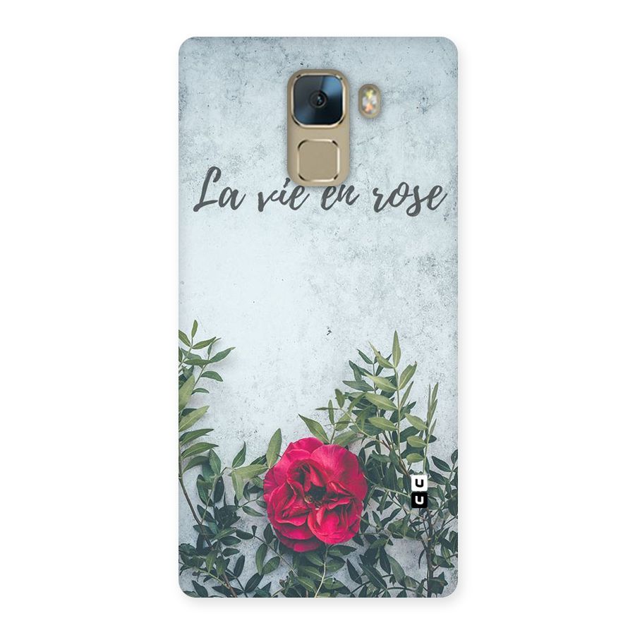 Rose Life Back Case for Huawei Honor 7