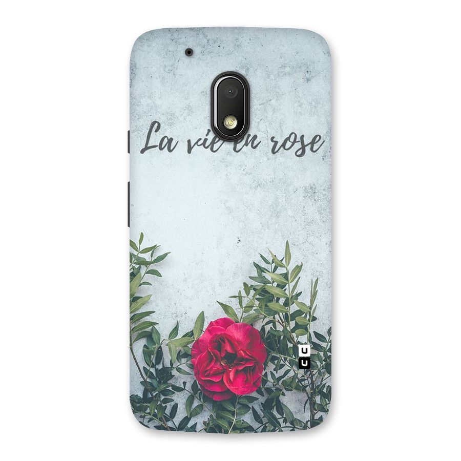 Rose Life Back Case for Moto G4 Play
