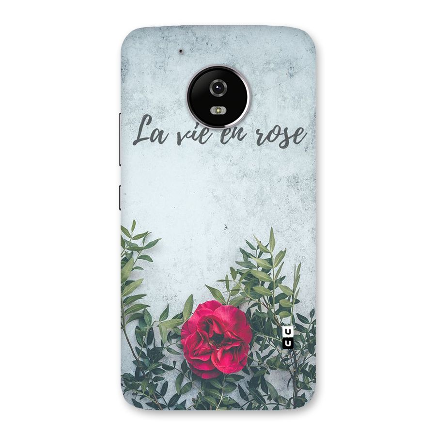 Rose Life Back Case for Moto G5